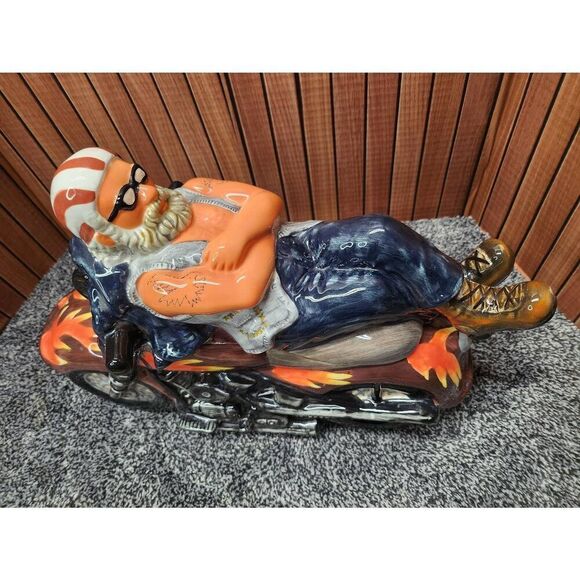 Biker Motorcycle Cookie Jar - Picture 1 of 11